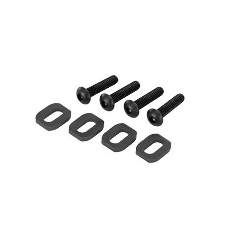 Washers Motor Mount Alu Black w/ Screws (4) X-Maxx, XRT