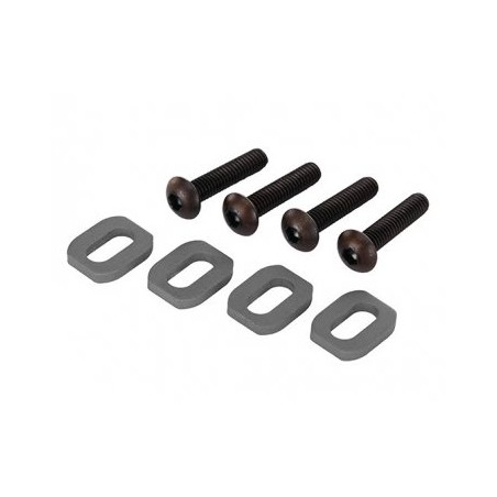 Washers Motor Mount Alu Gray w/ Screws (4) X-Maxx, XRT