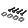 Washers Motor Mount Alu Gray w/ Screws (4) X-Maxx, XRT
