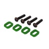 Washers Motor Mount Alu Green w/ Screws (4) X-Maxx, XRT