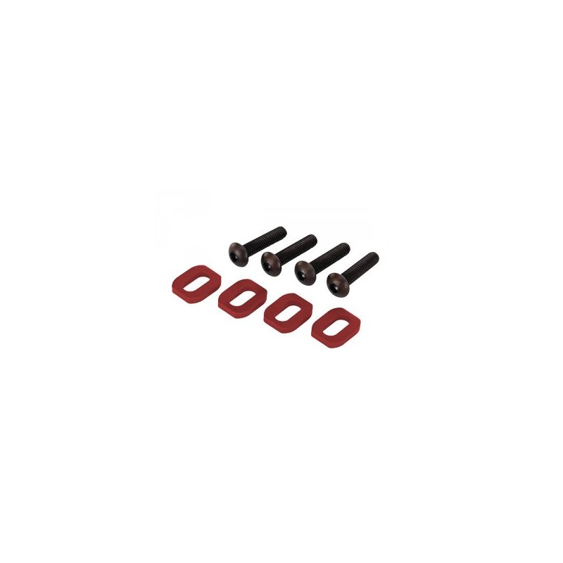 Washers Motor Mount Alu Red w/ Screws (4) X-Maxx, XRT
