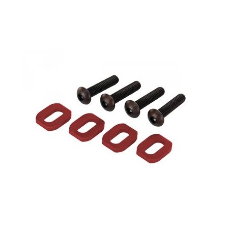 Washers Motor Mount Alu Red w/ Screws (4) X-Maxx, XRT