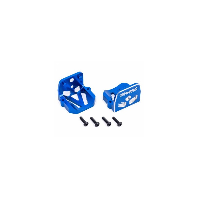 Motor Mounts Front & Rear Set Alu Blue X-Maxx, XRT