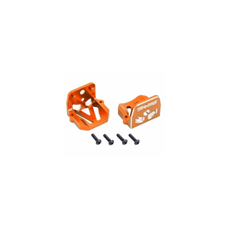 Motor Mounts Front & Rear Set Alu Orange X-Maxx, XRT