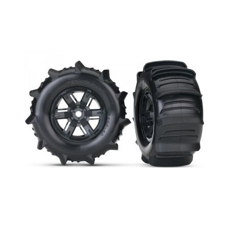 Tires & Wheels Paddle/X-Maxx Black (2)