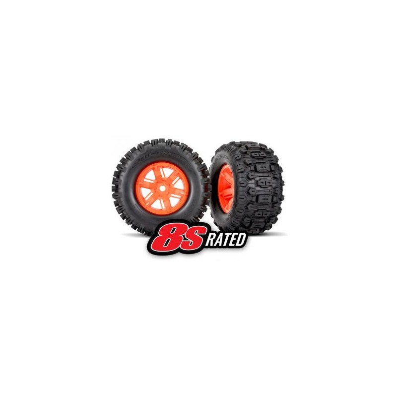 Däck & Fälg Sledgehammer/X-Maxx Orange (2)