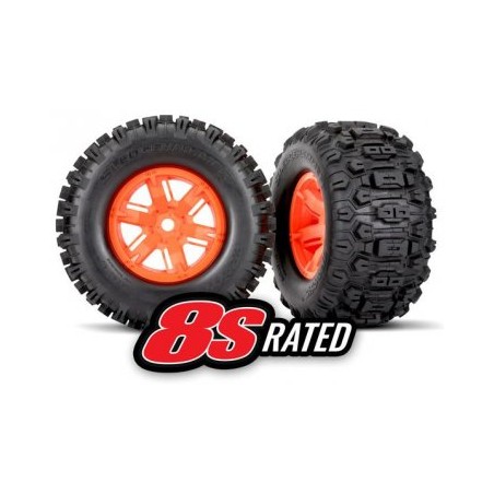 Tires & Wheels Sledgehammer/X-Maxx Orange (2)