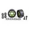 Hjul Alu Grön Wheelie Bar Set Kullager (2) X-Maxx, XRT, Maxx, Sledge