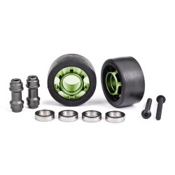 Hjul Alu Grön Wheelie Bar Set Kullager (2) X-Maxx, XRT, Maxx, Sledge