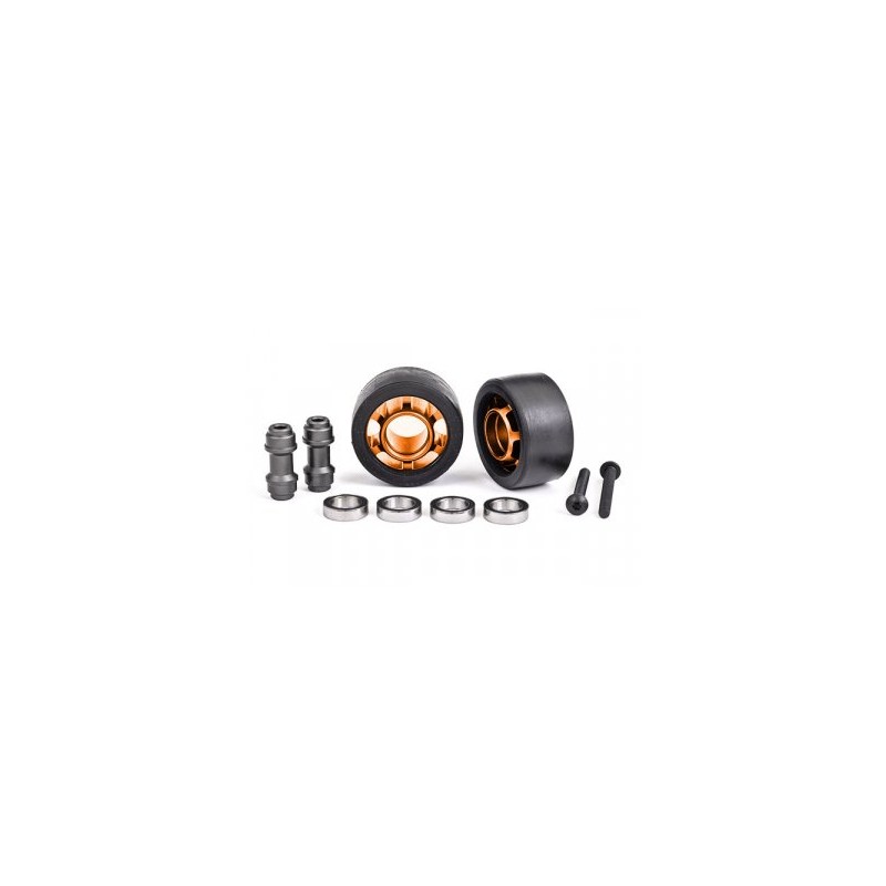 Wheels Alu Orange Wheelie Bar Set Ball Bearings (2) X-Maxx, XRT, Maxx, Sledge