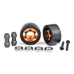 Wheels Alu Orange Wheelie Bar Set Ball Bearings (2) X-Maxx, XRT, Maxx, Sledge