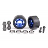 Hjul Alu Blå Wheelie Bar Set Kullager (2) X-Maxx, XRT, Maxx, Sledge
