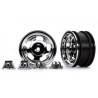 Wheels Chrome 2.2" + Center Caps (for Stub Axle #8225A) TRX-4