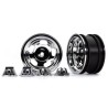 Wheels Chrome 2.2" + Center Caps (for Stub Axle #8225A) TRX-4