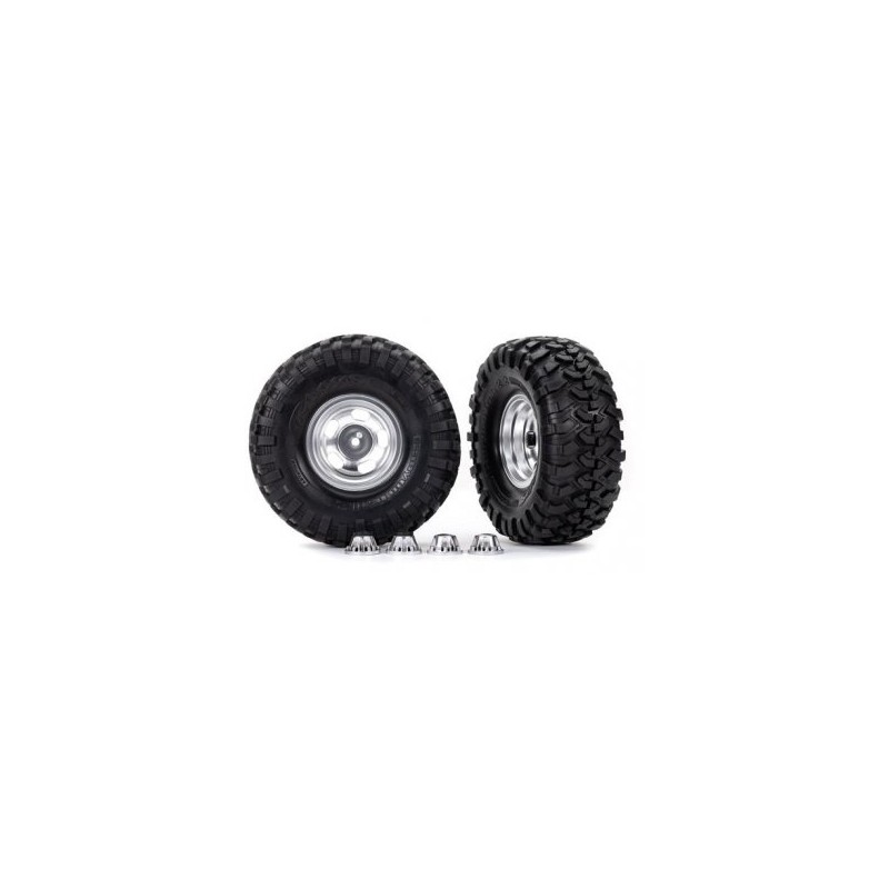 Tires & Wheels 2.2" Canyon Trail / Satin Chrome w/ Center Caps (Requires #8255A)