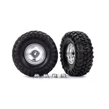 Tires & Wheels 2.2" Canyon Trail / Satin Chrome w/ Center Caps (Requires #8255A)