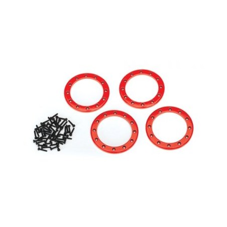Beadlock Rings 2.2" Alu Red (4)