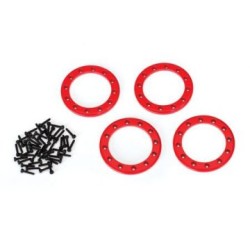 Beadlock Rings 1.9" Alu Red (4)