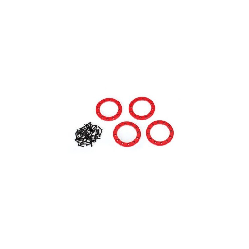 Beadlock Rings 1.9" Alu Red (4)