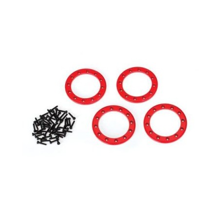 Beadlock Rings 1.9" Alu Red (4)