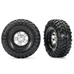 Tires & Wheels Canyon Trail/TRX-4 Satin Chrome 1.9" (2)