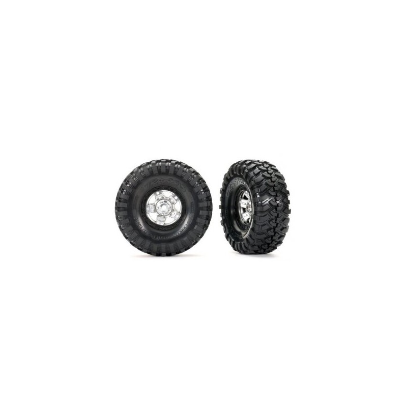Tires & Wheels Canyon Trail/TRX-4 Satin Chrome 1.9" (2)