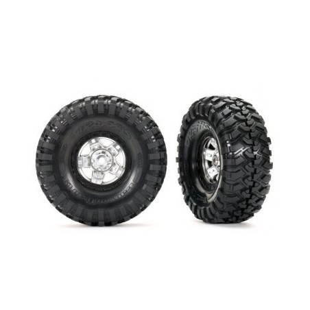 Tires & Wheels Canyon Trail/TRX-4 Satin Chrome 1.9" (2)