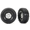 Tires & Wheels Canyon Trail/TRX-4 Satin Chrome 1.9" (2)