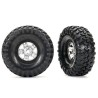 Tires & Wheels Canyon Trail/TRX-4 Satin Chrome 1.9" (2)