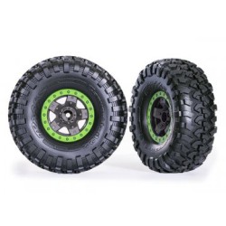 Däck & Fälg Canyon Trail/TRX-4 Svart 2.2" Grön (2)
