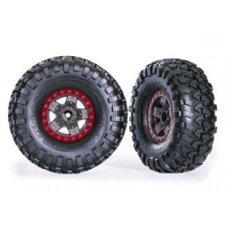 Däck & Fälg Canyon Trail/TRX-4 Svart 2.2" Röd (2)