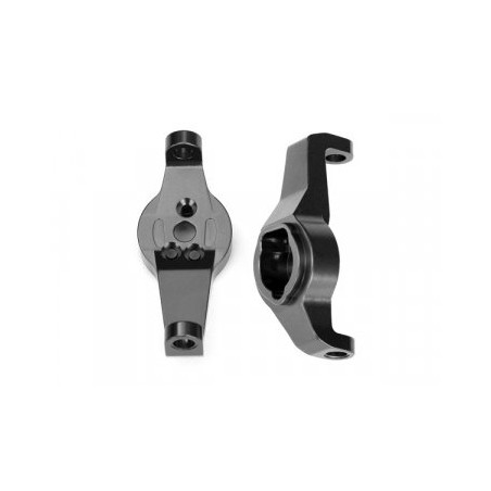 Casterblock Portalaxel Alu Grå V+H (2)  TRX-4/6
