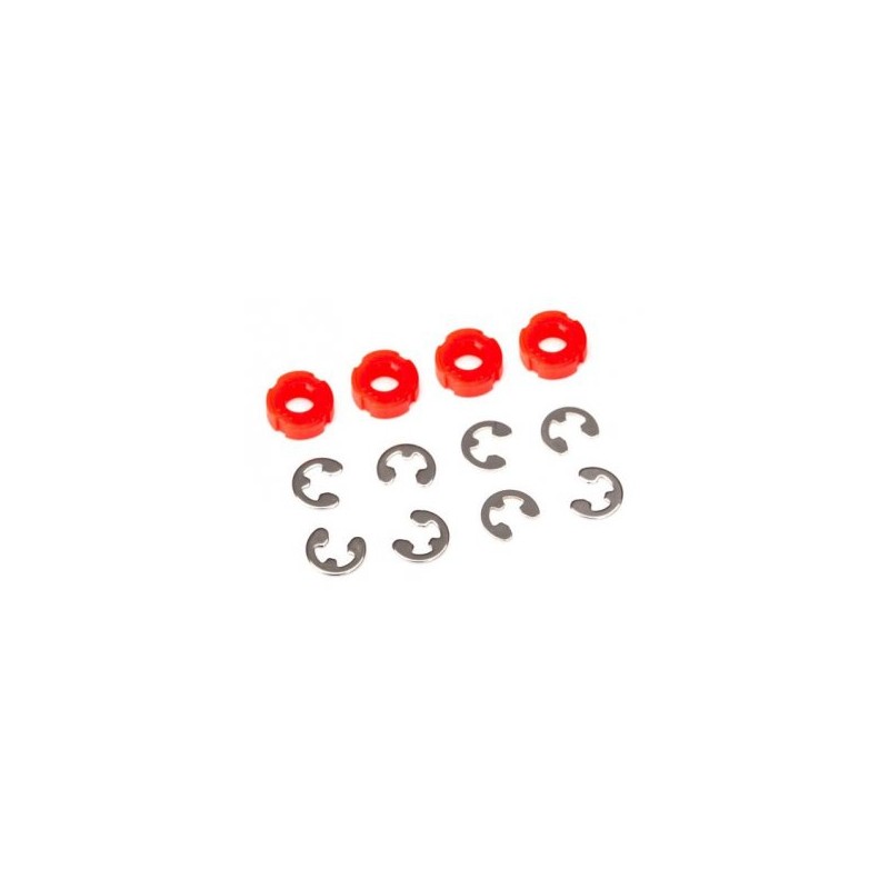 Piston Dampers Red (4) with e-clips