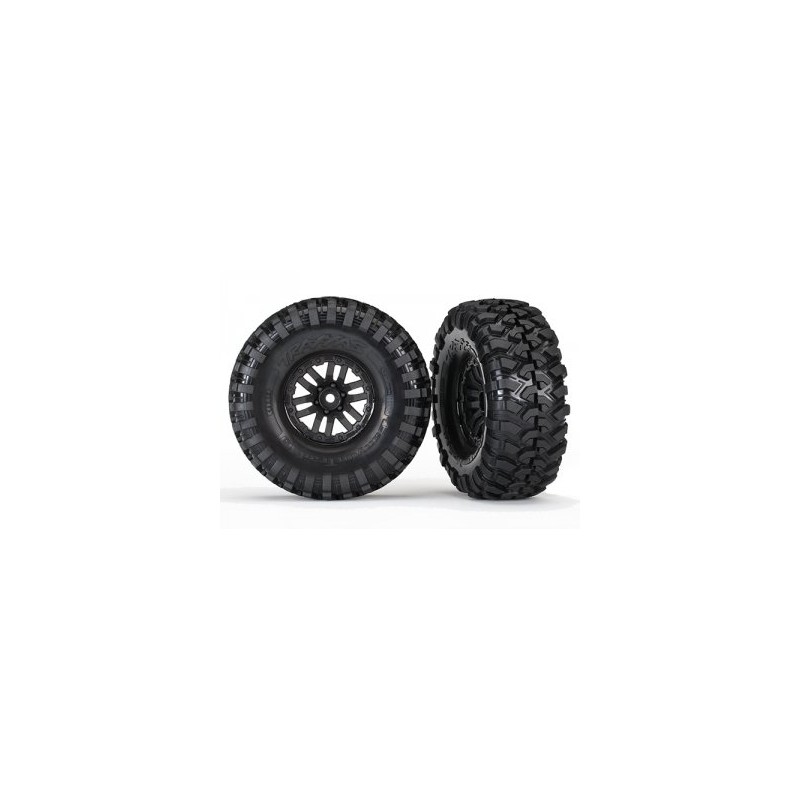 Tires & Wheels Canyon Trail/TRX-4 Black 1.9" (2)