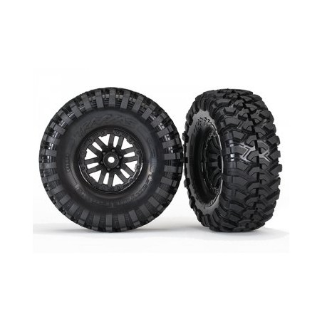 Tires & Wheels Canyon Trail/TRX-4 Black 1.9" (2)