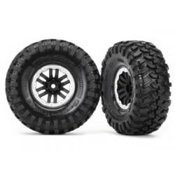 Tires & Wheels Canyon Trail/TRX-4 Black-Satin 1.9" (2)