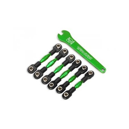 Turnbuckles Front and Rear Alu Green Set  4-Tec