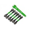 Turnbuckles Front and Rear Alu Green Set  4-Tec