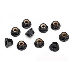 Locknut M4 Black with flange serrated (10)