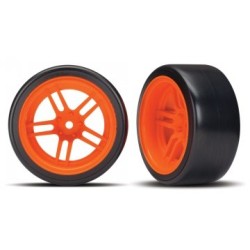 Tires & Wheels Drift 1.9" on Orange Split-spoke Rear (2)