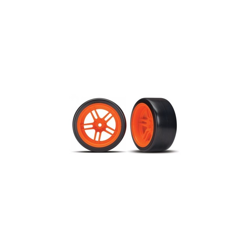 Tires & Wheels Drift 1.9" on Orange Split-spoke Rear (2)