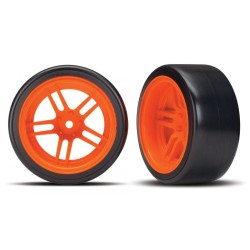 Tires & Wheels Drift 1.9" on Orange Split-spoke Rear (2)