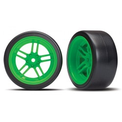 Tires & Wheels Drift 1.9" on Green Split-spoke Rear (2)