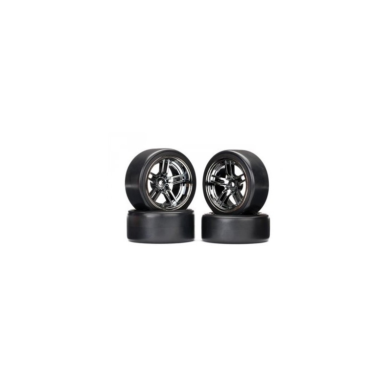 Tires & Wheels 1.9" Drift Split-Spoke Black Chrome (4)