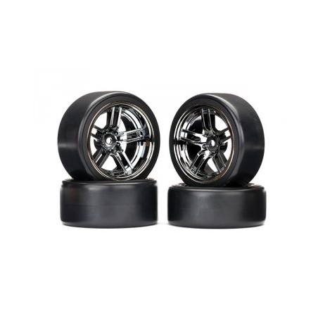 Tires & Wheels 1.9" Drift Split-Spoke Black Chrome (4)