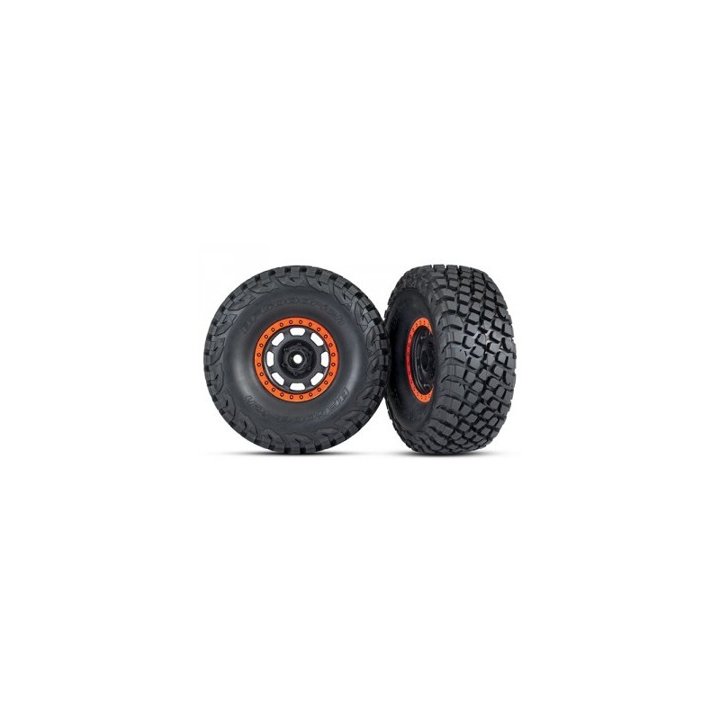 Tires & Wheels Baja KR3/Desert Racer Black-Orange (2) UDR
