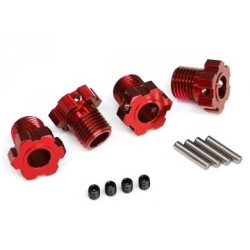 Wheel Hubs Splined 17mm Red (4)