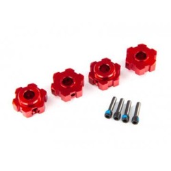Wheel Hubs Hex Alu Red (4) Maxx