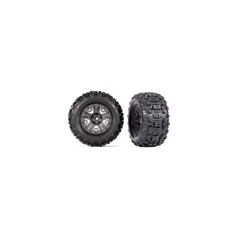 Tires & Wheels Sledgehammer/ Charcoal Gray 2.8" 4WD TSM (2)