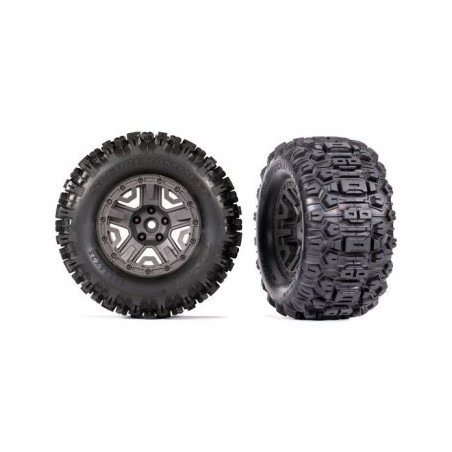 Tires & Wheels Sledgehammer/ Charcoal Gray 2.8" 4WD TSM (2)